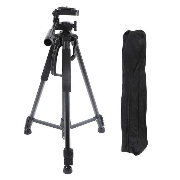 Phone Tripod Stand Aluminum Alloy Portable Extendable Selfie Stick Tripod Phone Holder for Live Streaming Vlogging Recording Black