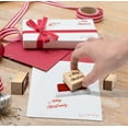 thumbnail image 4 of Gift Boutique Christmas Wooden Rubber Stamps Set of 3 Merry Christmas Santa Claus Signature & North Pole Reindeer Mail Stamp with Red Ink Pad for Holiday Xmas Letter Envelopes Letters to & from Santa, 4 of 7