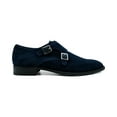 thumbnail image 2 of Giovacchini By Belvedere Italian Shoes Double Monk Strap Suede Navy Francesco, 2 of 3