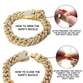 thumbnail image 6 of Rhinestone Luxury Pet Supplies Metal Material Dog Accessories Fighting Necklace Dog Jewelry Pet Chain Necklace Collar SILVER 55CM, 6 of 8