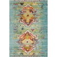 thumbnail image 2 of Rugs.com Carnevale Collection Rug – 6' x 9' Turquoise Medium Rug Perfect For Bedrooms, Dining Rooms, Living Rooms, 2 of 5