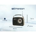 thumbnail image 6 of Emerson EAS-3002 Portable Retro Radio with Built-in Rechargable Battery, Espresso, 6 of 12