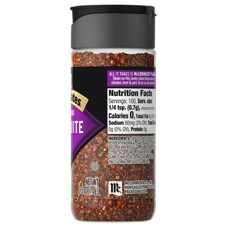 pack) McCormick GRILL MATES Gluten Free Mesquite Seasoning,