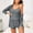 Grey, variant on Comfortable Women Pajama Set 3 Piece Loungewear Including Robe Top and Shorts for Relaxation and Sleep