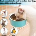 thumbnail image 3 of 2 Pack remoable stainless steel dog bowls, ce kennel hanging feeder for and water, durable pet cage cups for puppy, medium dog, cat, rabbit, ferret, bird, easy to clean and refill, blue, 3 of 6