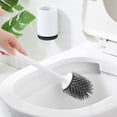 thumbnail image 2 of Escobilla y soporte de silicona para inodoro, juego de portaescobillas de baño, Kit de cepillo de limpieza de inodoro de silicona mejorado, juego de soporte de secado, 2 of 5