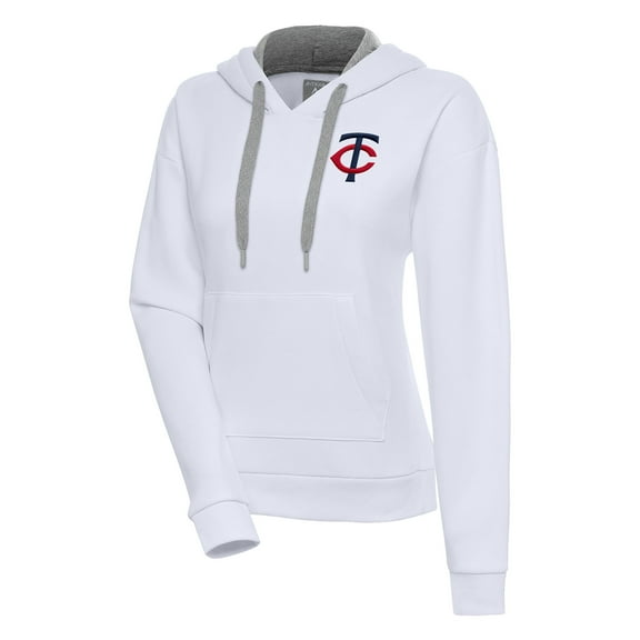 Women's Antigua White Minnesota Twins Victory Pullover Hoodie