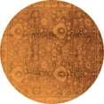 thumbnail image 1 of Ahgly Company Indoor Round Oriental Orange Traditional Area Rugs, 7' Round, 1 of 4