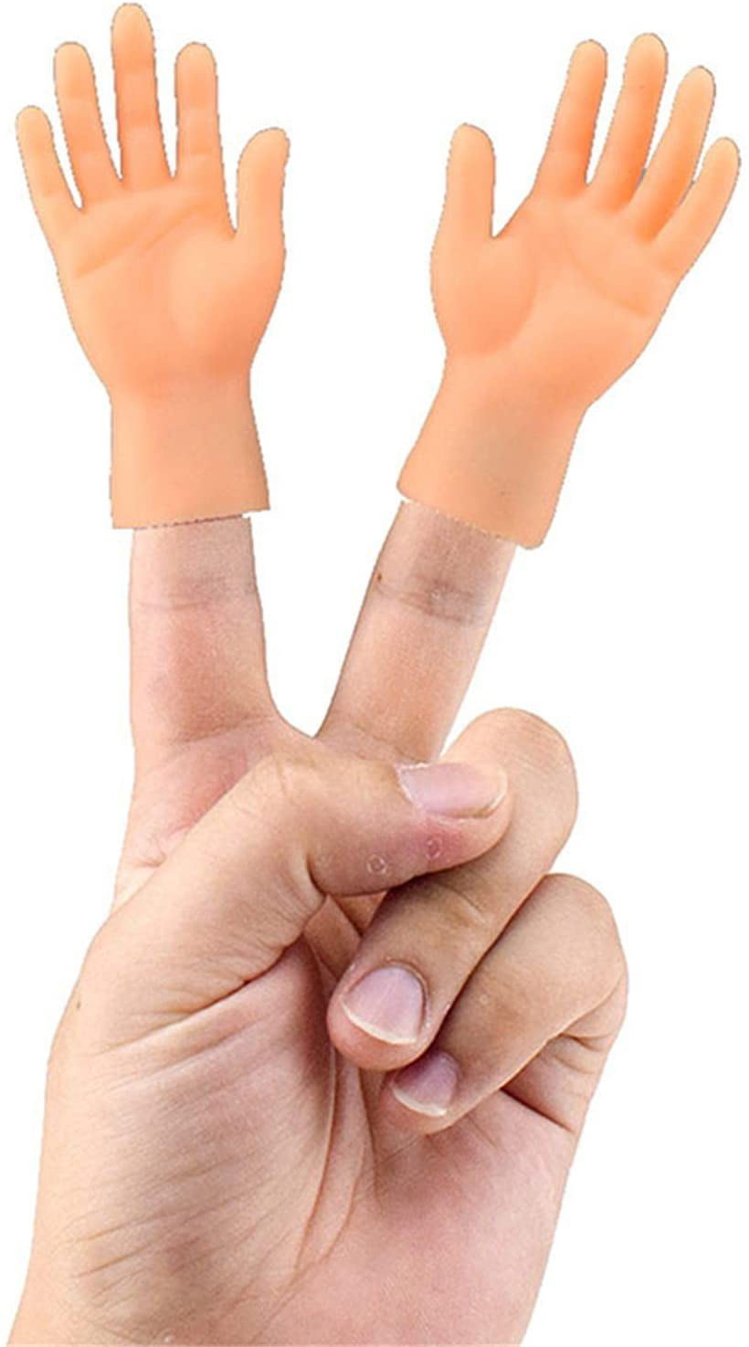 Mini Plastic Puppet Sixth Little Finger Novelty Joke April Fools Halloween Prank 