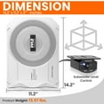 Pyle 10Inch LowProfile Amplified 900 Compact Enclosed Active Marine