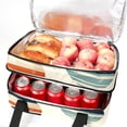 thumbnail image 5 of Bowling Double Layered Insulated Lunch Bag with Two Compartments - Large Capacity Refrigerated Meal Bag for Hand Carry - 7.1x11.4x16.1 Inches, 5 of 6