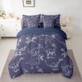 thumbnail image 2 of jejeloiu Safari Dino Dinosaur 7-Piece Twin Bedding Sets,Wild Animal Bedding Comforter Set,Deepblue White Sheet Sets For Kids,Luxury Bedroom Decor Reversible, 2 of 8