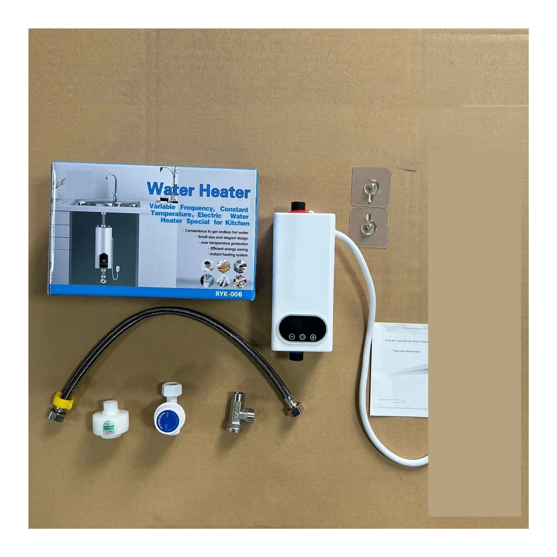 5.5kW Instant Electric Tankless Water Heater , Smart Water Heater Self-Modulating No Standby Losses, Household Shower Hot Water ,Compact Design