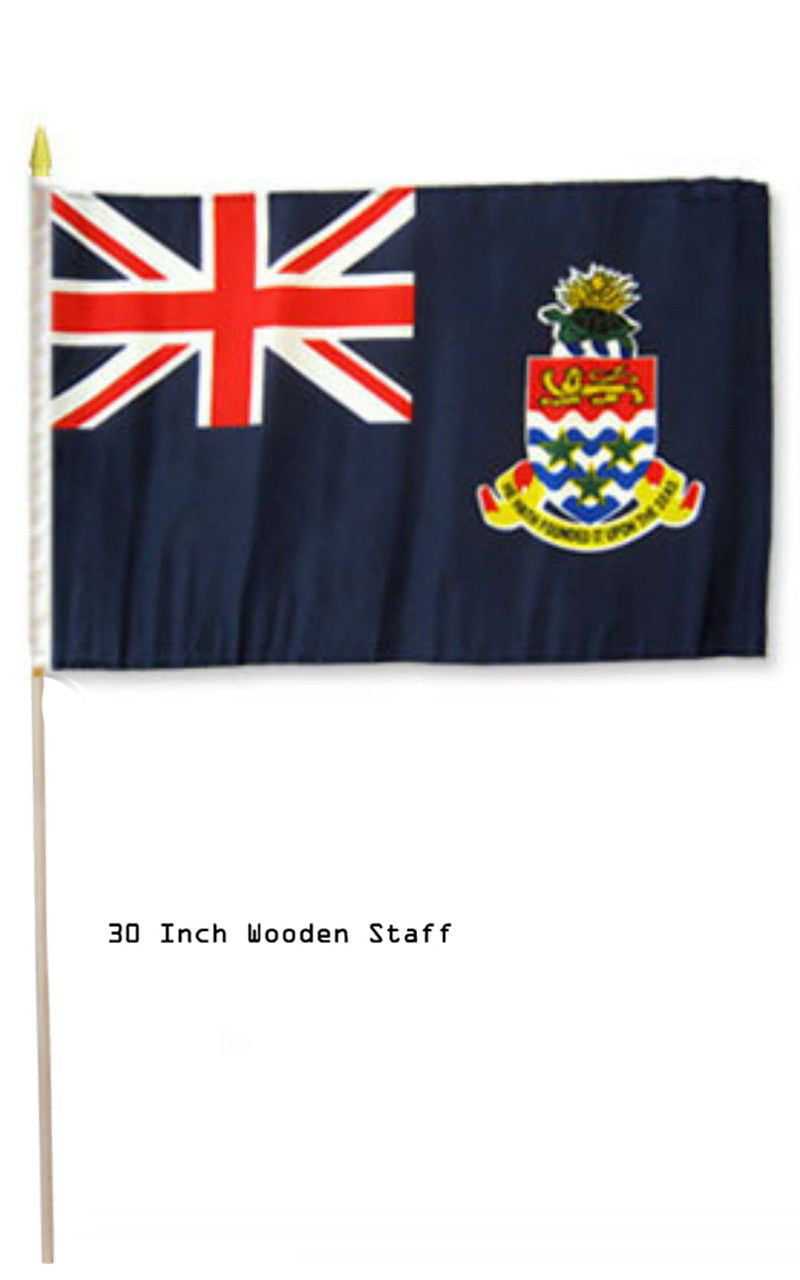 12x18 Wholesale Lot 6 Fiji Country Stick Flag 30" wood staff 