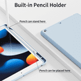 thumbnail image 3 of GKABXY iPad 10.2 Case for iPad 7th 8th 9th Generation Tablet Case New Upgraded 2nd Generation Ultra-resistant Soft Shell iPad Cover with Pencil Holder Work Travel, Blue, 3 of 7