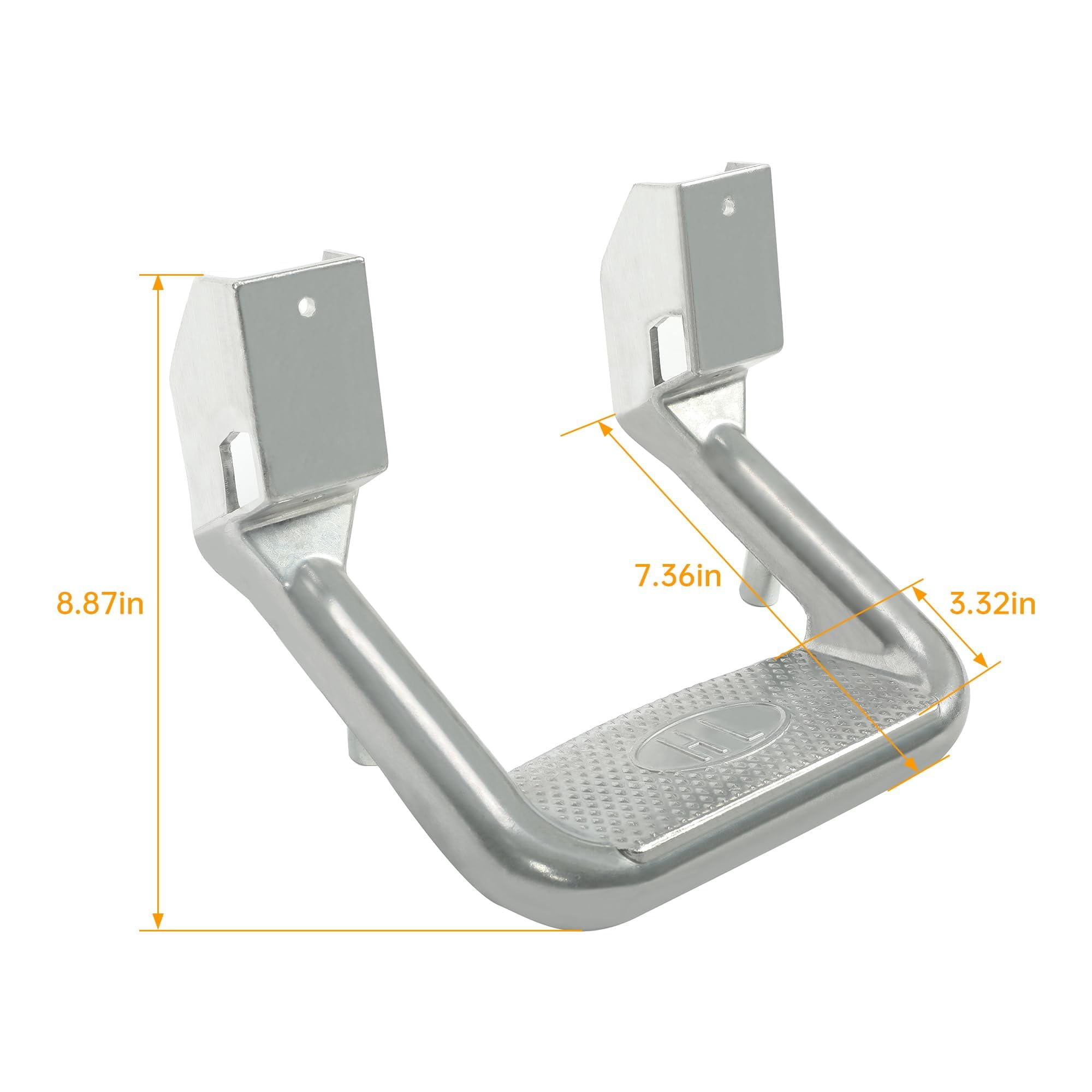 Kojem Universal Side Step Nerf Bars for 1967-2020 Chevrolet GMC Ford Isuzu Mitsubishi Dodge Jeep Nissan Toyota Mazda Aluminum Polishing Silvery