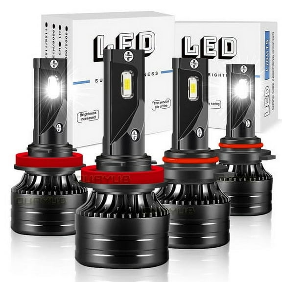 4x Quayub Combo LED Bulbs for 2016-2019 Chevrolet Cruze Headlight Lights