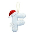 thumbnail image 2 of Christmas White 26 Letters & Snow Hat Pendants, Christmas Tree Pendants, Christmas 26 Letter Decoration, Christmas Decoration, 2 of 4