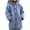 Blue, variant on LEAVINGSUO Womens Fashion Winter Coats for Women Women's Thickened Medium Long Sweater Hooded Cardigan Solid Color Coat Sweater Coat
