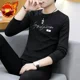 thumbnail image 3 of Sudadera superior Camiseta ajustada para hombre Estampada Slim Fit Ropa de hombre Invierno Regular Algodón Manga larga Citas originales Normal A, 3 of 5