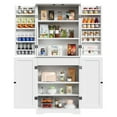 thumbnail image 3 of Walsunny Pantry Cabinets with Drawer Doors Shelves 67 Inches Tall Wooden Food Storage Cabinet Freestanding for Microwave Kitchen Storage Dining Room White, 3 of 8