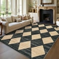 thumbnail image 1 of Garvee 8x10ft Geometric Diamond Area Rug, Machine Washable Rug Stain Resistant Indoor Carpet With Non-Slip Backing, Soft Low Pile Rug for Living Room Bedroom Home Office, Black Camel, 1 of 9