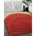 thumbnail image 2 of Ahgly Company Indoor Round Patterned Bright Orange Area Rugs, 3' Round, 2 of 6