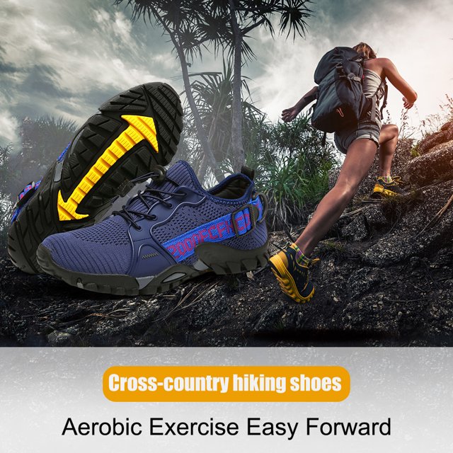Zapatos de Senderismo Calzado Deportivo Antideslizante Transpirable Unisex para Hombre Mujer (42 Azul) Likrtyny Tenis De Mujer Tenis De Hombre