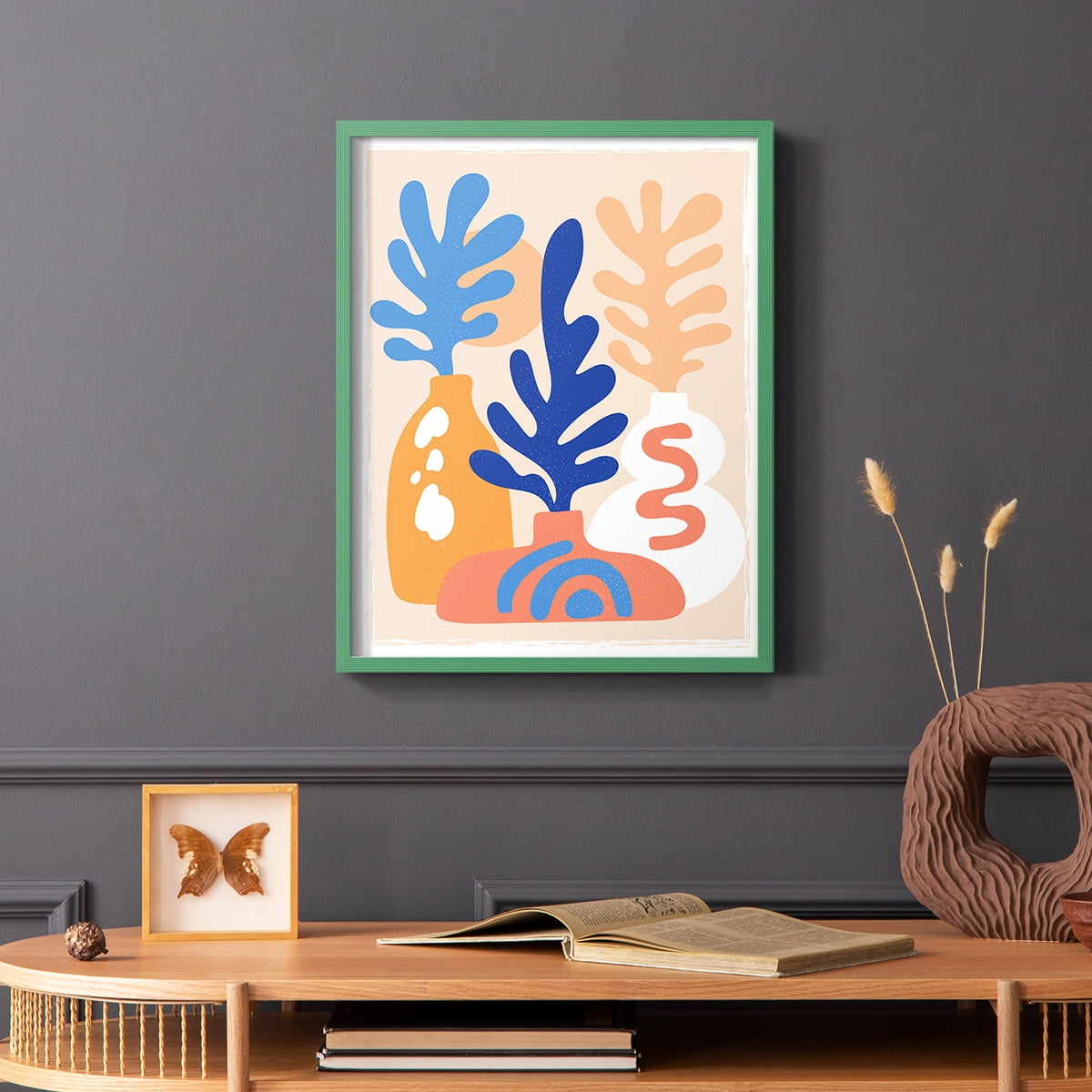 Matisse CCCLXI in Green Solid Wood 8 x 10 Framed Print