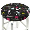 thumbnail image 3 of Fotbe Colorful Geometry Stool Covers Round,Waterproof Round Bar Stool Covers Bar Chair Covers Washable Stool Cushion Slipcover for 12-14 Inch Chair-14 inch, 3 of 7