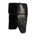 thumbnail image 1 of Gorro de trampero con orejeras, suave, portátil, moderno, cómodo, cálido para invierno. PU negro, 1 of 9