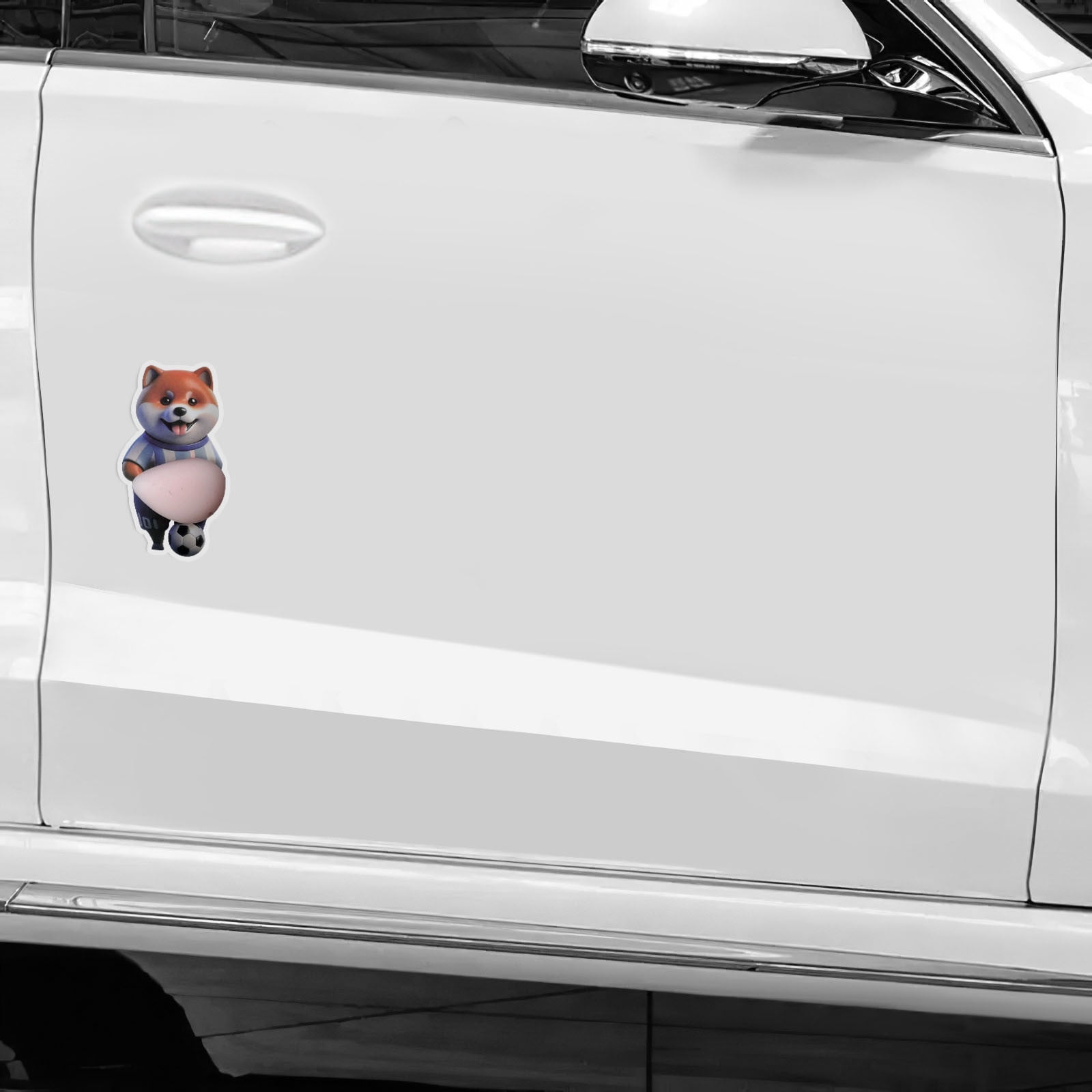 20 Pcs 3D Shiba Inu Dog Belly Stickers, Super Soft Silicone Anti-Collision Stickers, Cute Dog Belly Sticker as Car Door Protector, Table Edge Protector & Cute Decor Sticker for Home and Car
