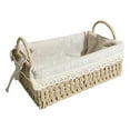thumbnail image 1 of Handmade Rattan Storage Basket Clothing Cosmetics Sundries Container for Dorm Bedroom , B, 1 of 8