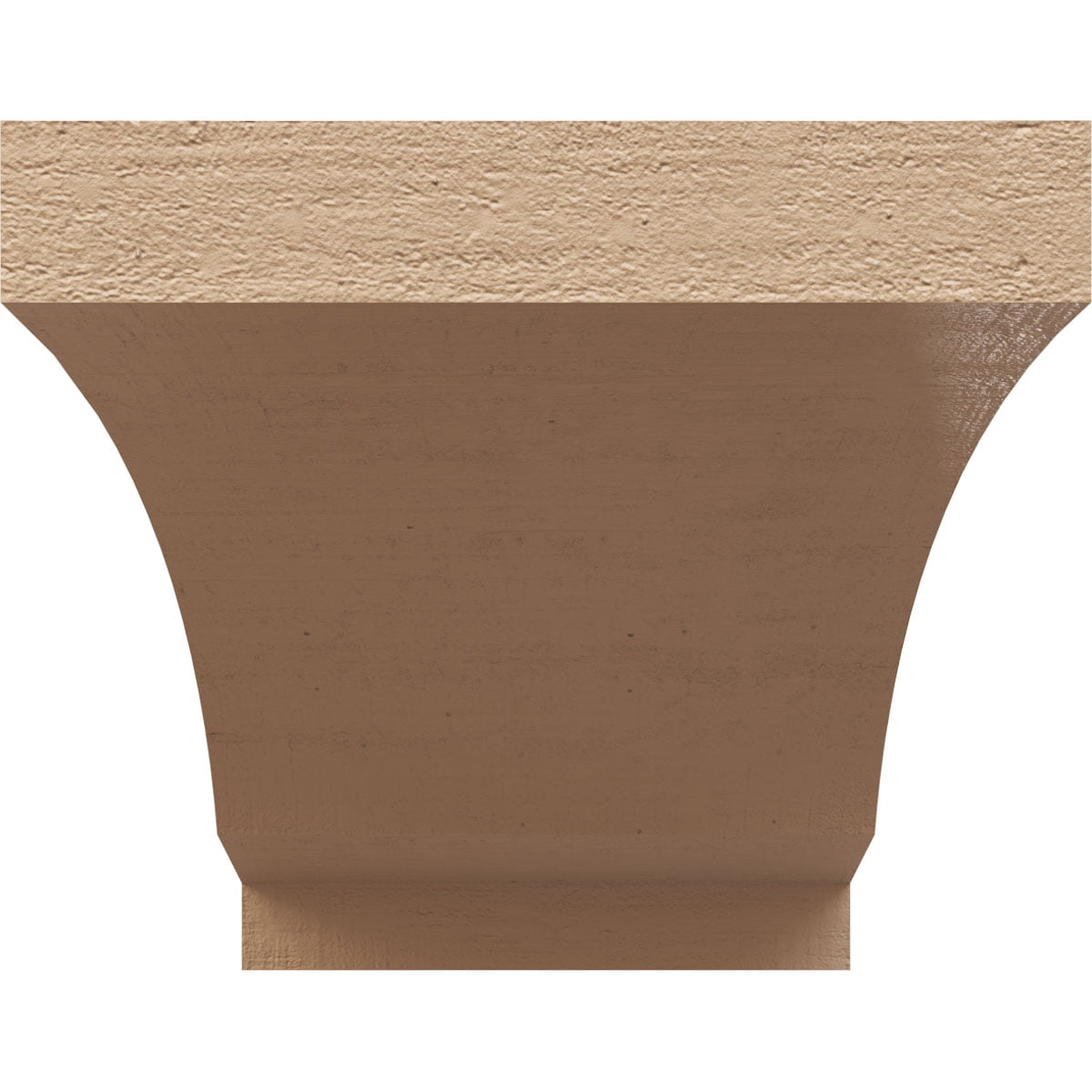 12"W x 24"D x 12"H Wide Moab Rough Cedar Woodgrain TimberThane Corbel, Primed Tan