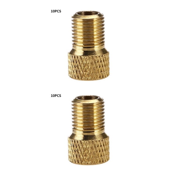 Greeniant Paquete de 10 Presta a Schrader Operación simple Ahorro de fuerza Adaptación de la bomba Convertidor de válvulas de mantenimiento de Type2 NO2