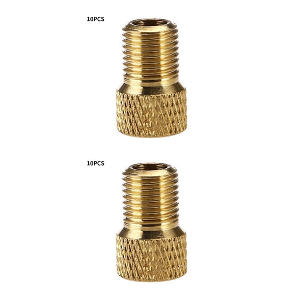 Greeniant Paquete de 10 Presta a Schrader Operación simple Ahorro de fuerza Adaptación de la bomba Convertidor de válvulas de mantenimiento de Type2 NO2