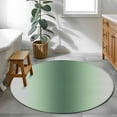 thumbnail image 4 of Sage Green Grey Ombre 4ft Round Rug, Modern Abstract Art Gradient Non-Skid Rubber Backing Large Area Rugs - Living Room Bedroom Home Office, Indoor Floor Mat Carpets Washable Rug, 4 of 9
