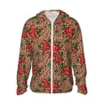thumbnail image 2 of Lsque Rose Mix Leopard 1 UPF 50+ Lightweight Sun Protection Men's Women's Long Sleeve Shirt, Hoodie Performance -X-Large, 2 of 9
