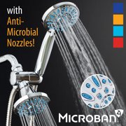 High-Pressure 30-setting Shower Combo with Microban Nozzle Protection from Growth of Mold Mildew & Bacteria