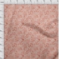 thumbnail image 3 of oneOone Velvet Pink Salmon Fabric Texture & Triangle Geometric Craft Projects Decor Fabric Printed By The Yard 58 Inch Wide, 3 of 5