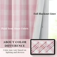 thumbnail image 2 of Pink White Full Blackout Curtain Panels 63 Inches Long,Buffalo Plaid Farmhouse Drapes with Room Darkening Liner,Thermal Insulated Window Treatment,Rod Pocket Back Tabs,Pink/White(Pack of 2), 2 of 8