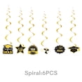 thumbnail image 2 of Graduation 2026 Congrats Grad with Banner Porch Sign Hanging Swirls Honeycomb Centerpieces Balloons for Grad Party Decorations(Gold) Decoration, 2 of 8