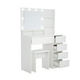 thumbnail image 6 of Jopath Makeup Vanity Desk Set with Mirror & Light,Dressing Table Storage with 3 Lighting Modes for Bedroom,Living room,White, 6 of 7