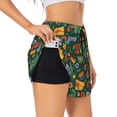 thumbnail image 3 of Lsque Christmas Gift Printed Women's Running Shorts with Liner Pockets,Elastic Quick Dry Workout Athletic Gym Yoga Shorts,Womens High Waist Shorts-Large, 3 of 9