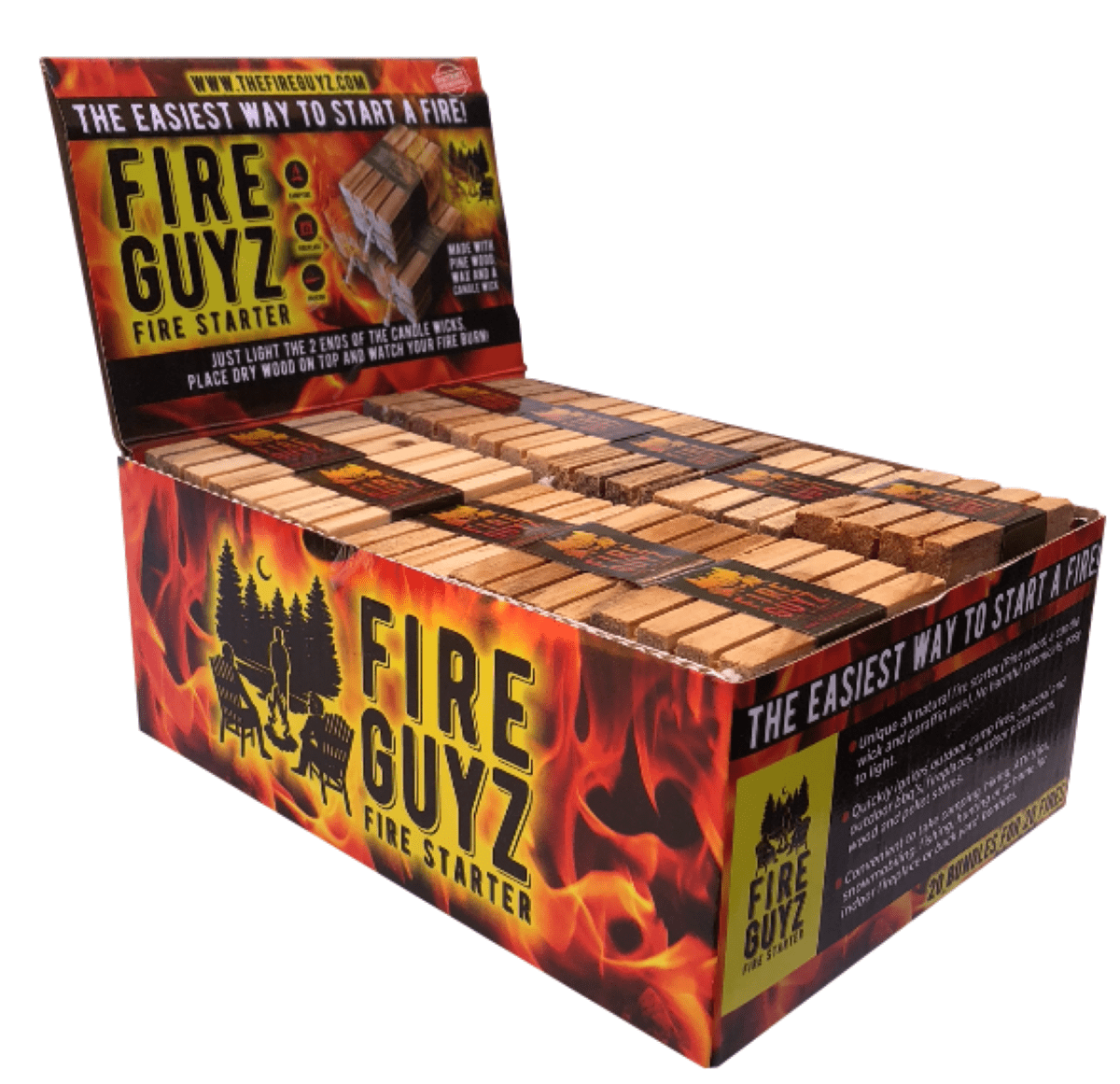 Fire Guyz 20 Pack Fire Starter, 8.5 in x6.1 in x3.4 in