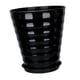 thumbnail image 5 of Pot de planta Pot maceta decorativa maceta, soporte de plantas, contenedor moderno, planta para balcón Patio de césped de plantas para exteriores al negro, 5 of 8