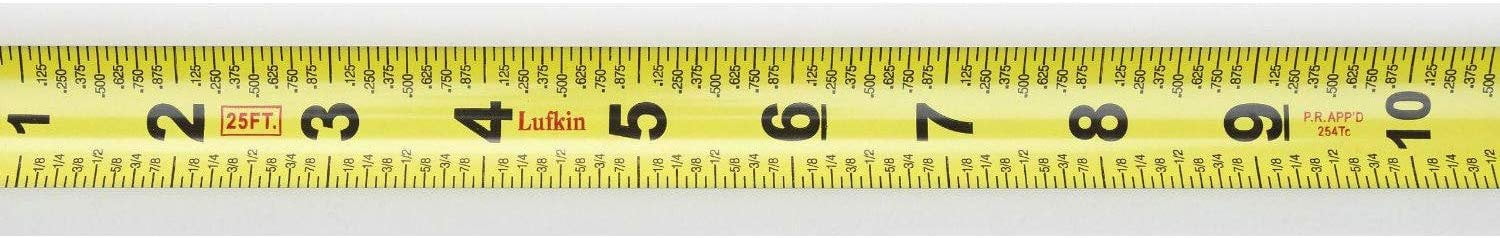 Lufkin CS8516 Power Return Tape Measure 16 ft. L X 1 W Orange