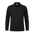 thumbnail image 6 of dazeni Corduroy Shirts for Men Lapel Long Sleeve Golf Tops Solid Casual Athletic Workout Pullover Tops, 6 of 7
