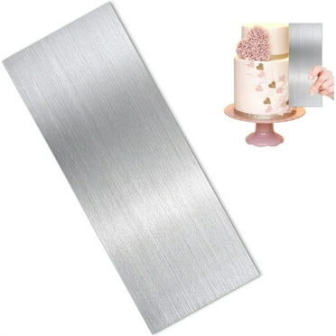 QZS Stainless Steel Cake Scraper, 8.6 inch Metal Cake Scraper Smoother, Leveler Scraper Cake Decorating Icing Smoother for Mousse Butter Cream Cake Decoration (1 Pcs)