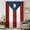 Multicolor, variant on Puerto Rico Flag Sheer Curtains 45 Inches Long, Palm Leaf Botanical Red Striped Blue Star Light Filering Curtains, Breathable Simi Curtain Privacy Drapes for Kitchen Bathroom Small Window Treatment